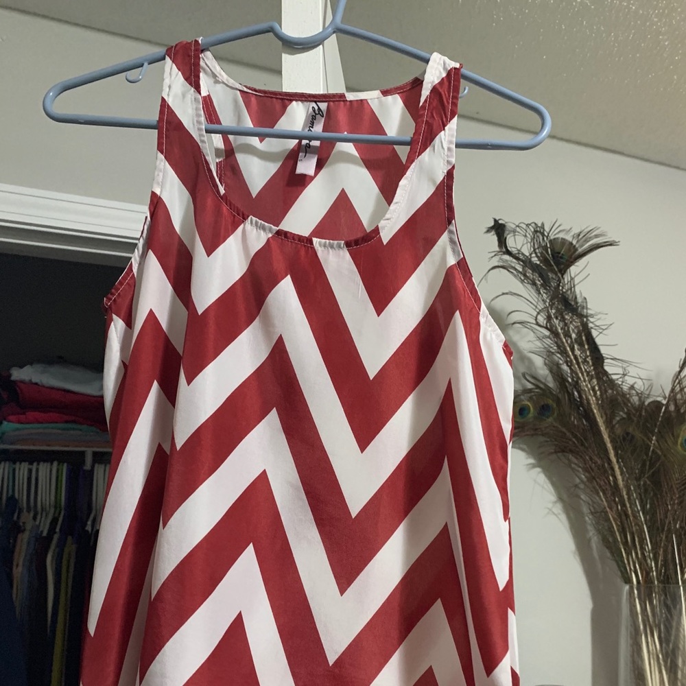 Sleeveless Chevron Shirt